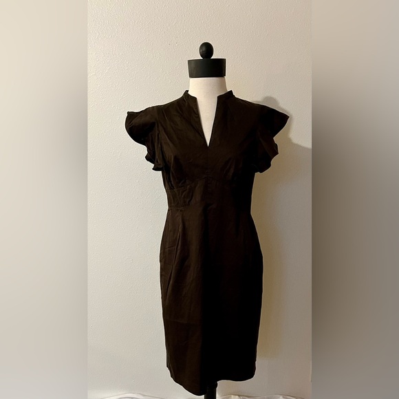 ANTONIO MELANI Dresses & Skirts - ANTONIO MELANI Brown flutter sleeve Dress, women’s size 8